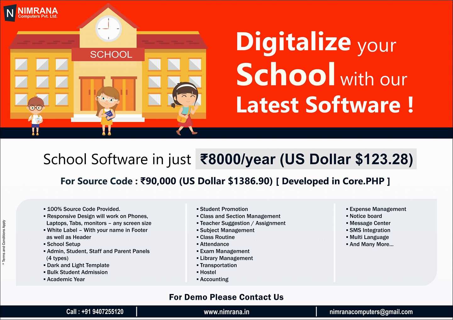 NimEducate School Software logo