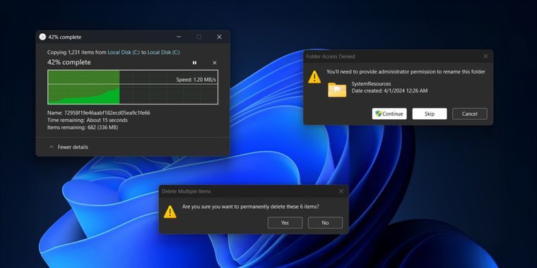 💻Windows 11 Tackles Dark Mode Inconsistencies: File Operation Dialogs Get Overdue Visual Updates